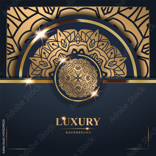 Luxury Background with Intricate Gold Mandala Design (20)