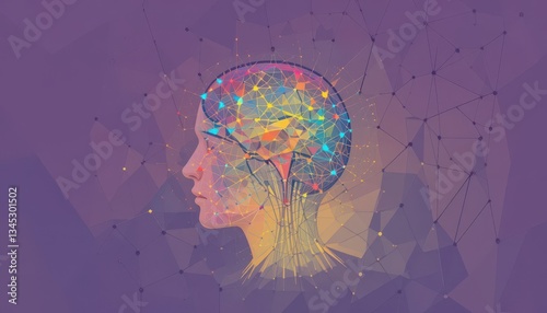 Neuroscience visualization digital art brain concepts abstract environment side view