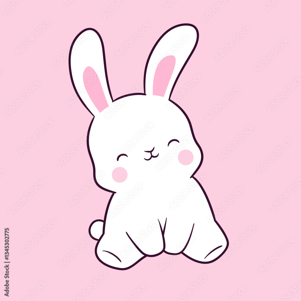 Obraz premium Cute and adorable rabbit illustration