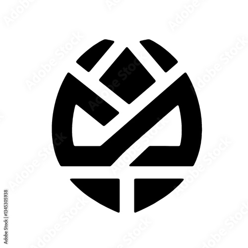 A clean and creative black and white vector design featuring abstract, floral, geometric, or symbolic elements. Perfect for logos, branding, tattoos, signage, and decorative digital use.