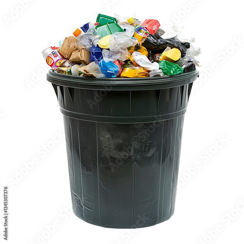 Schilderij op canvas Overflowing Trash Can