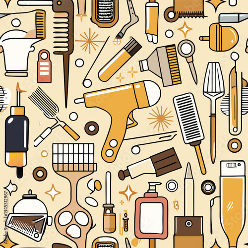 Comprehensive Collection of Essential Hairdressing and Barber Tools
