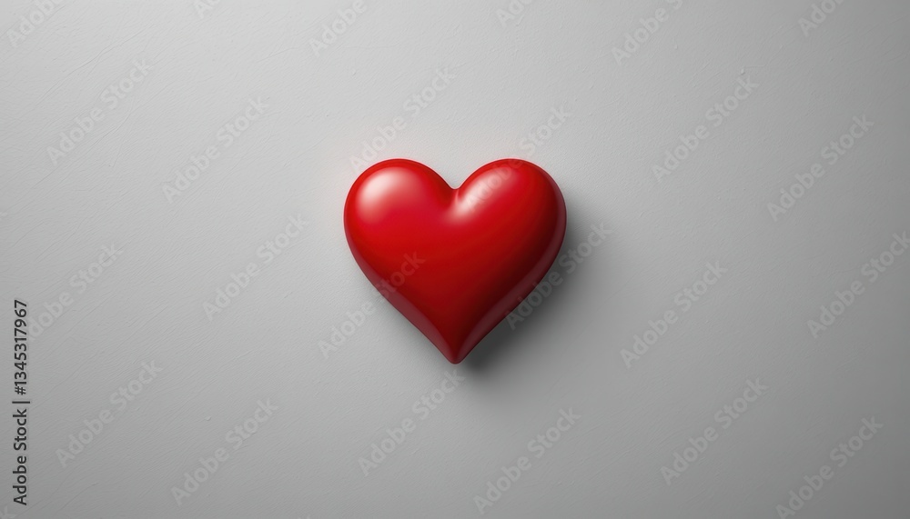 Heart shaped object studio 3d render minimalist close-up love concept Heart shaped object studio 3d render minimalist close-up love concept