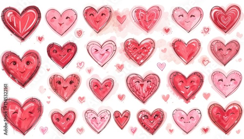 Heartfelt celebration of emotions digital art vibrant environment playful concept