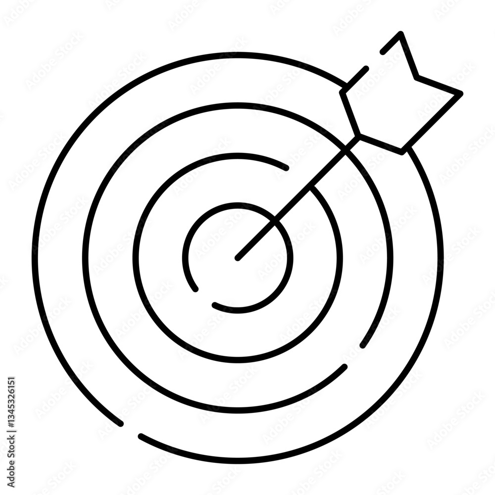 Mission statement, Company vision, Corporate goals, Business purpose overview. Vector Editable Stroke Icon. Mission statement, Company vision, Corporate goals, Business purpose overview. Vector Editable Stroke Icon.