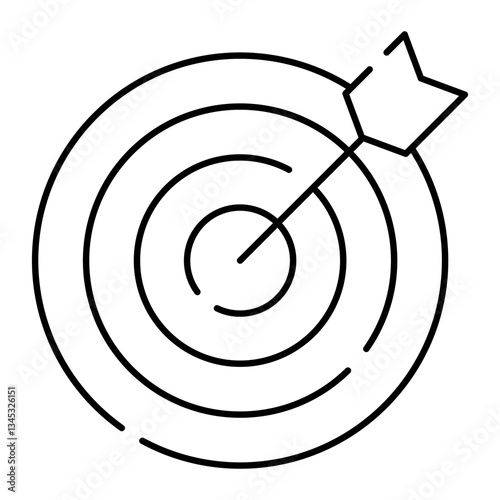 Mission statement, Company vision, Corporate goals, Business purpose overview. Vector Editable Stroke Icon.