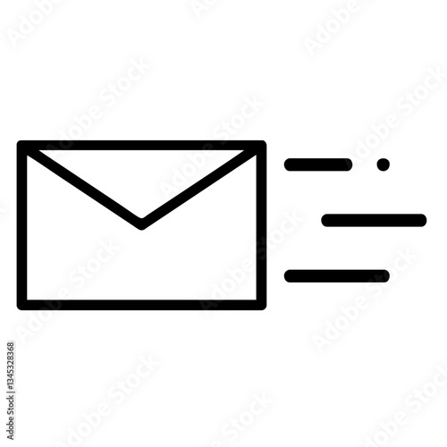Mail envelope icon for email, messaging, and digital communication service