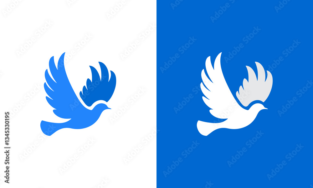 Obraz premium Flying dove symbol of peace with wings spread in a serene and artistic design ai generated