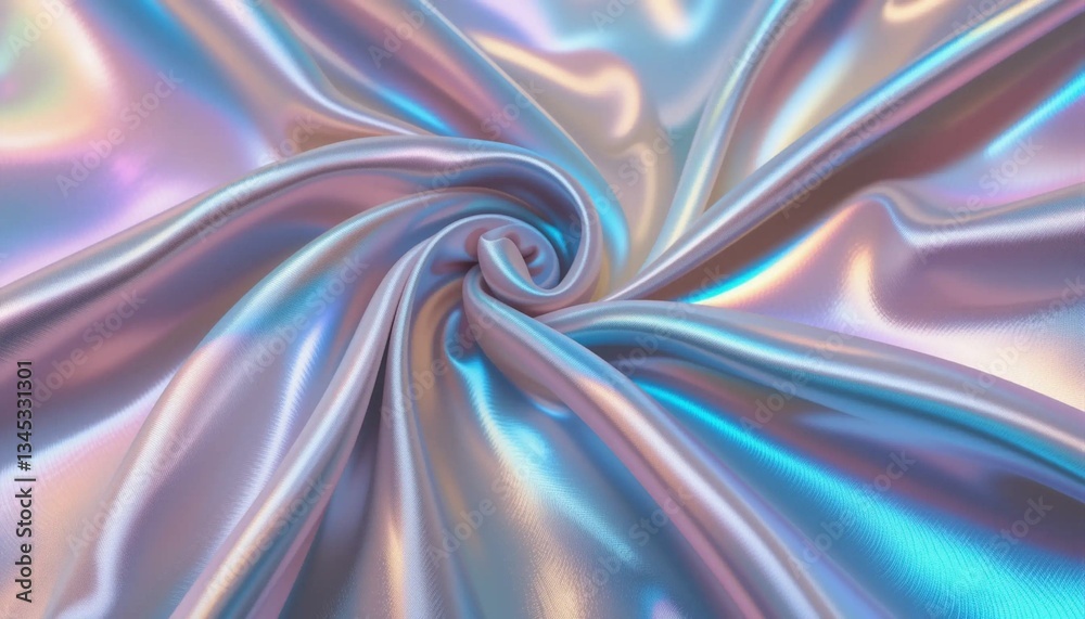 Obraz premium Radiant Satin Ripples in a Dreamy Pastel Spectrum