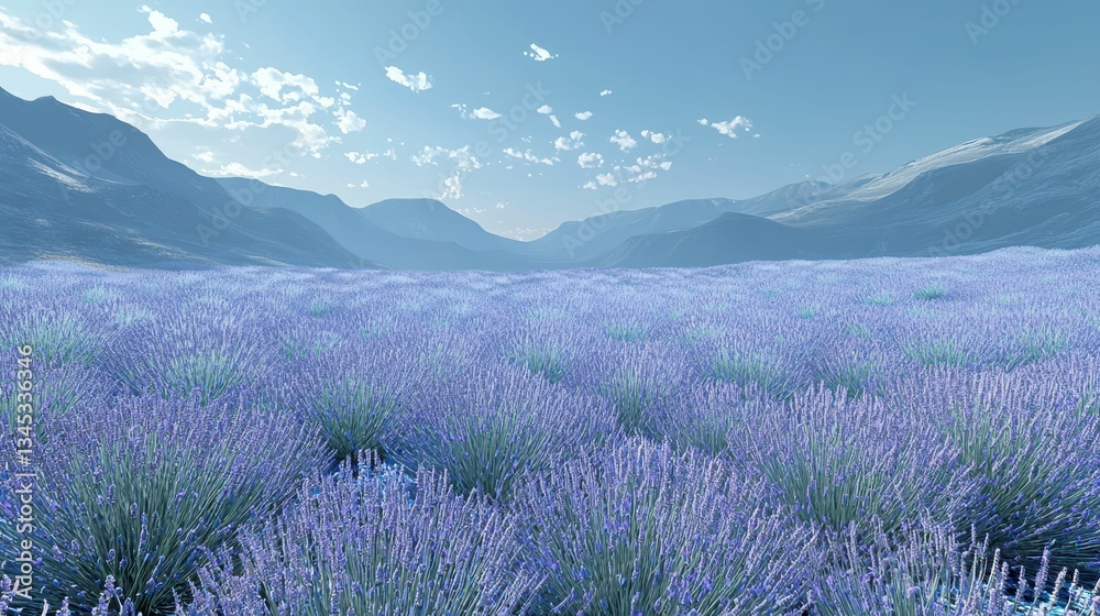 Obraz premium An Endless Field of Lavender Stretching Into the Horizon
