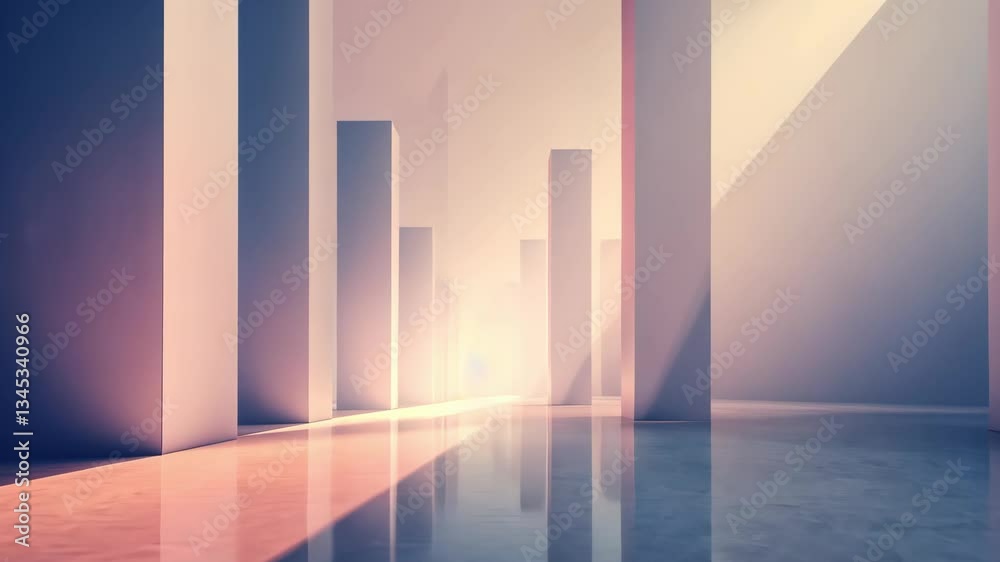 Light and Shadow Gradient Column Space Background