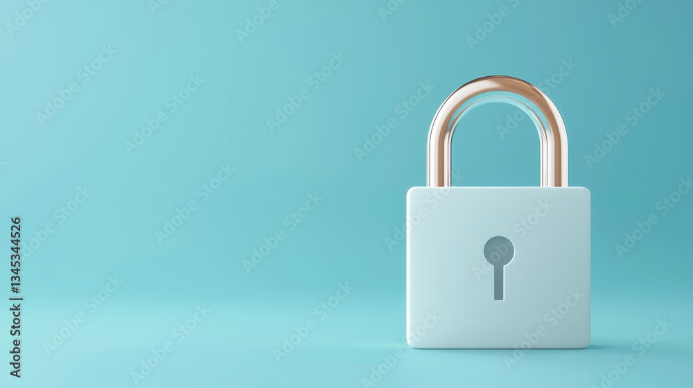 white padlock on blue background symbolizes security and trust, zero compromise white padlock on blue background symbolizes security and trust, zero compromise
