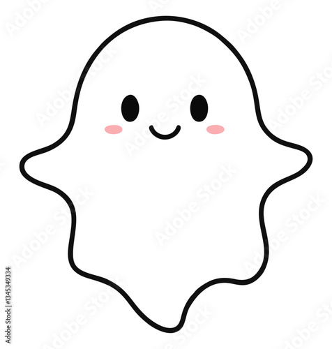Ghost Cartoon Doodle Art Illustration 