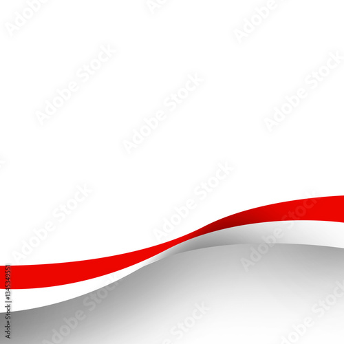 Free Download Wavy Indonesian Ribbon Flag – Red and White National Symbol for Independence Day, Celebration, and Patriotic Decoration - GFXLoad