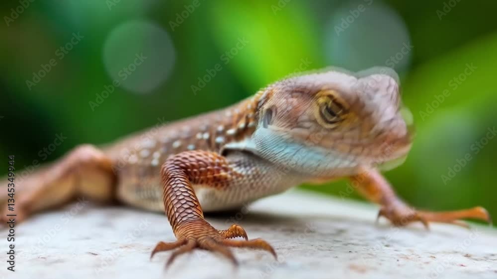 The brown lizard basked in the sun, blending perfectly with the earthy tones of its surroundings. The brown lizard basked in the sun, blending perfectly with the earthy tones of its surroundings.