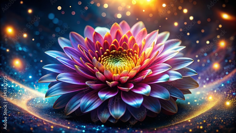 Obraz premium Vibrant Lotus Flower with Glowing Light