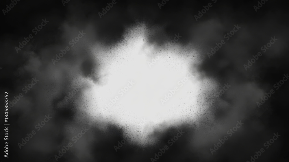 dramatic black and white abstract background featuring central bright light surrounded by dark, smoky textures, creating mysterious and atmospheric effect dramatic black and white abstract background featuring central bright light surrounded by dark, smoky textures, creating mysterious and atmospheric effect