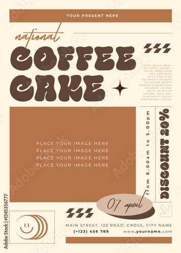 National Coffee Cake Day Flyer