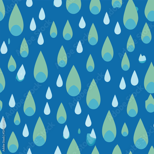 Abstract Vector Rain Droplets Pattern on a Transparent Background