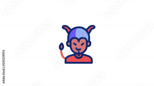 Devil Costume Animated Alpha Icons loop