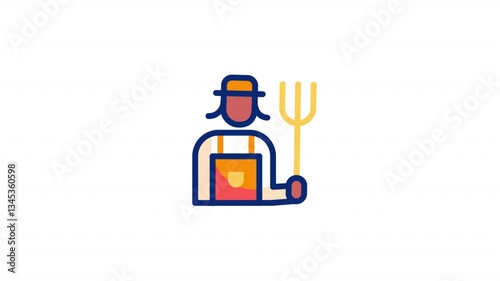 Farmer Animated Alpha Icons loop