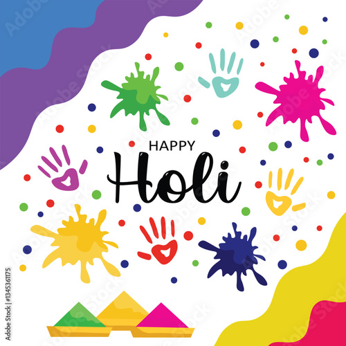 Happy holi of colorful splashes