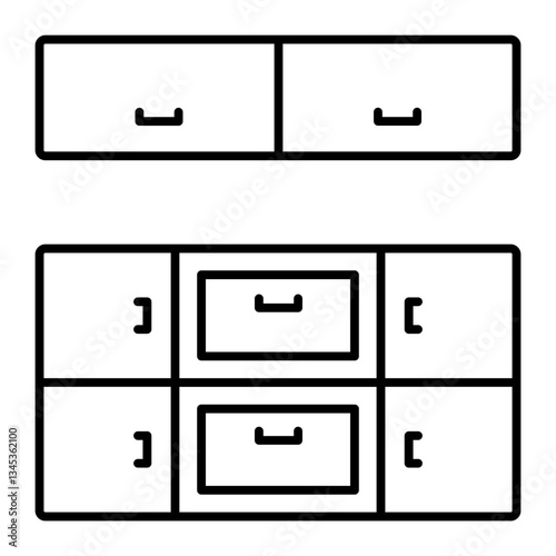 kitchen cabinet outline icon