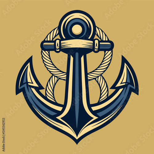 Vintage Sailor Anchor Logo Design Element for Branding and Design Projects