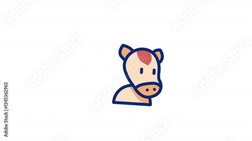 Horse Animated Alpha Icons loop