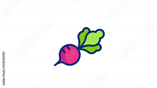 Radish Animated Alpha Icons loop