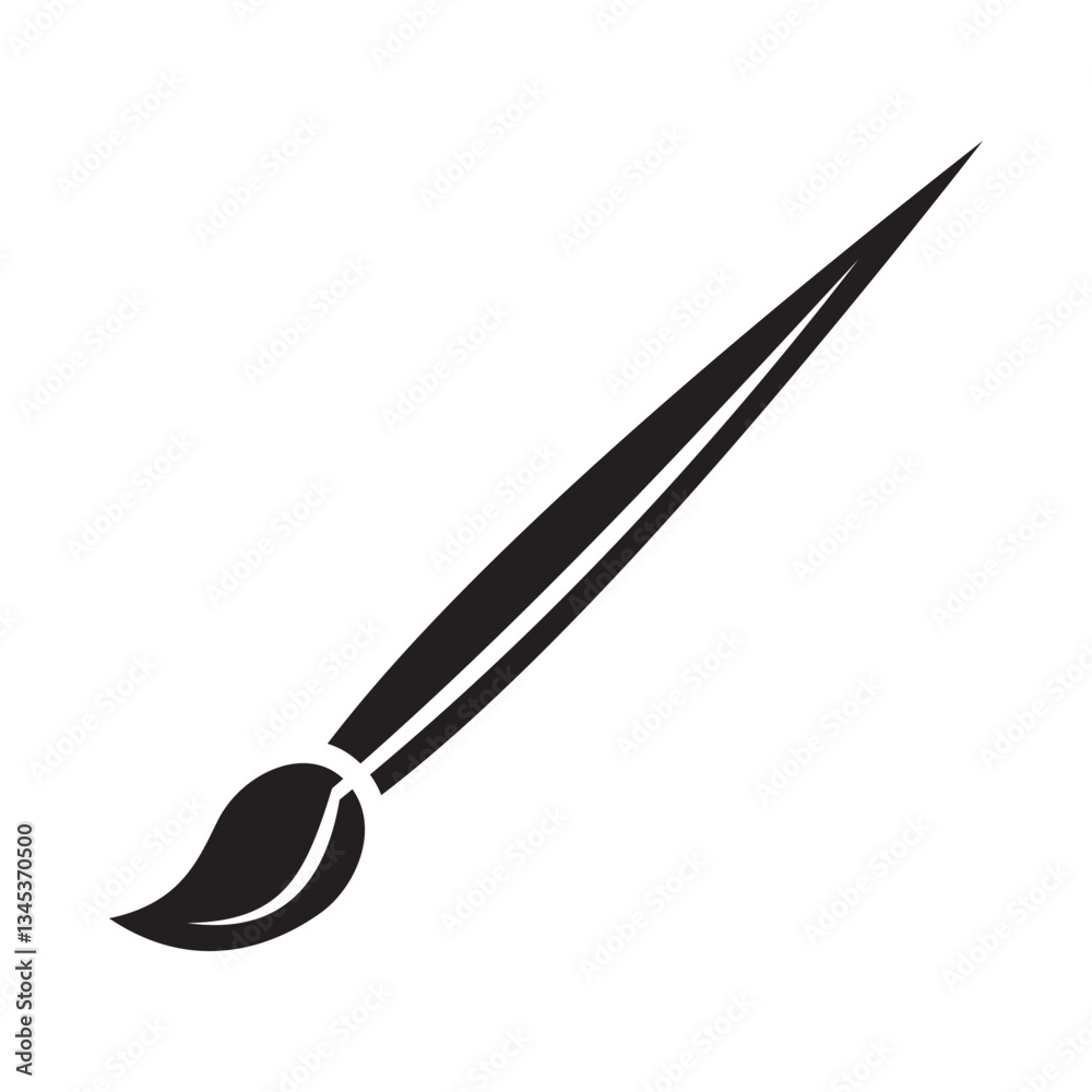 Drawing Simple trendy paint brush flat style icon vector design symbol illustration. Drawing Simple trendy paint brush flat style icon vector design symbol illustration.