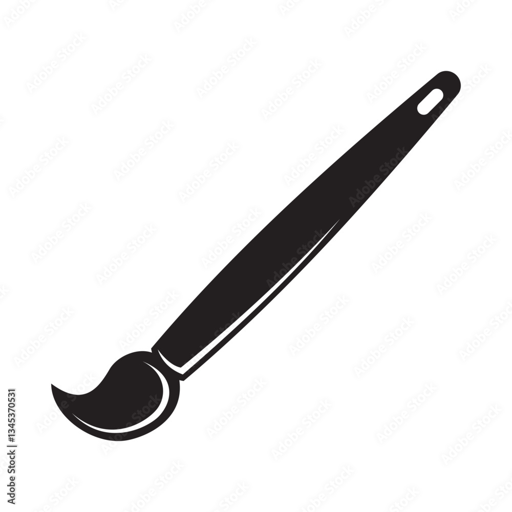Fototapeta premium Drawing Simple trendy paint brush flat style icon vector design symbol illustration.