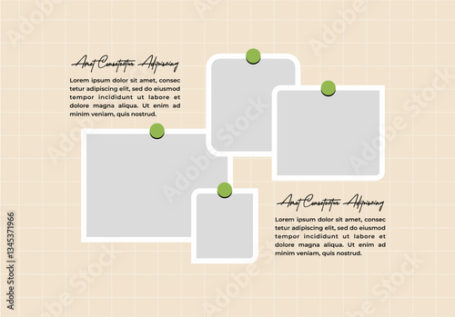 Picture Blank collage frame template for photos and images