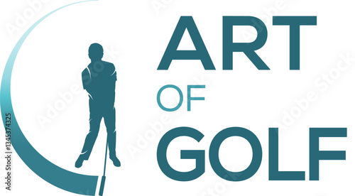 simple golf sport shoot positions logo design