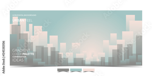 BACKGROUND 498 WITH MODERN ABSTRACT CITY LANDSCAPE AND THE USE OF SOFT COLOR COMBINATIONS