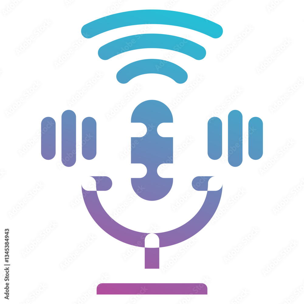 Voice assistant icon element for design Voice assistant icon element for design