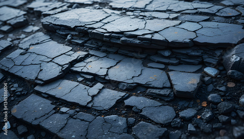 stone pattern for background, black and grey stone gravel texture
