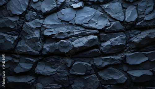 stone pattern for background, black and grey stone gravel texture, textured rock surface.  