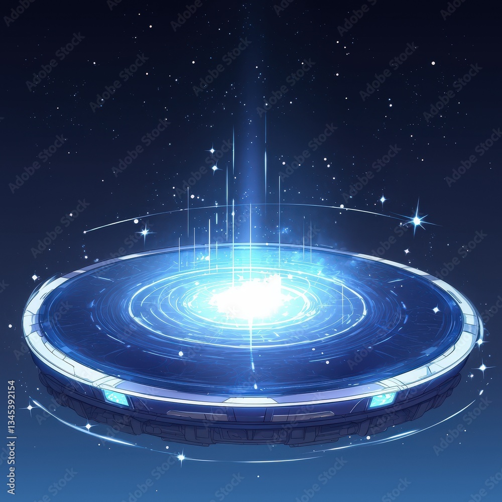 Fototapeta premium Futuristic Space Portal, Energy Nexus