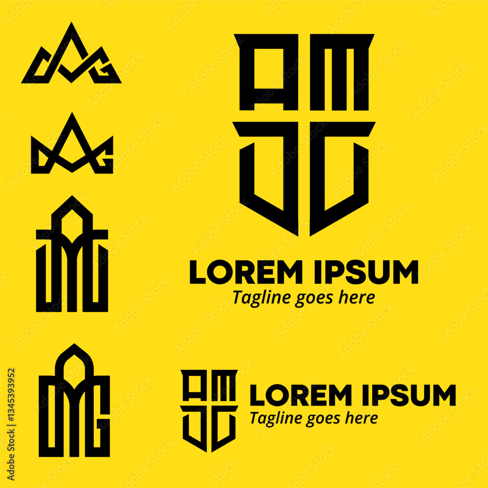 Fotografie AMDG concept symbol in various shapes.