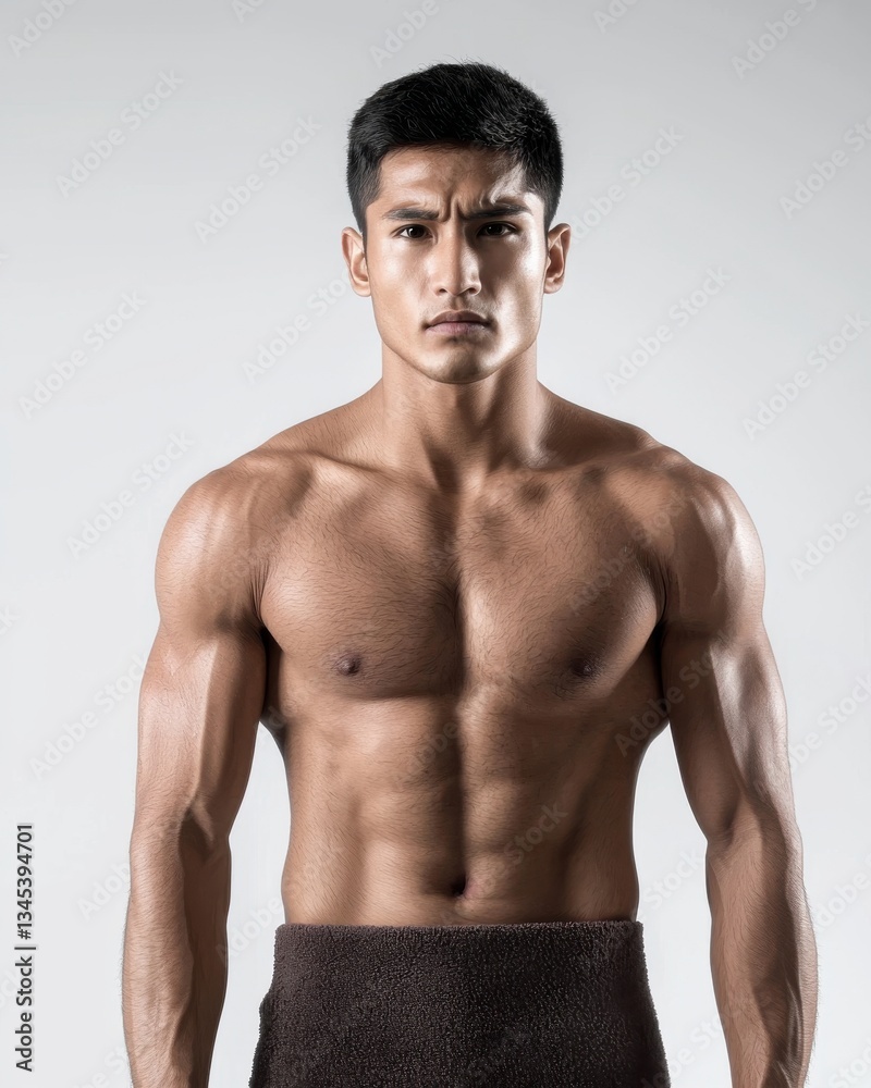 Asian experiencing injury, depicting real emotion and struggle.