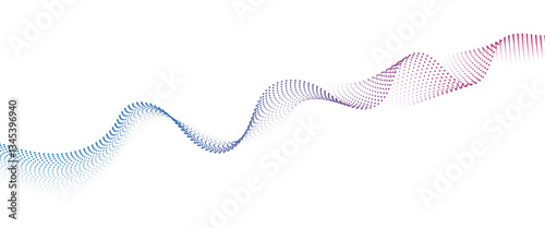 Obraz na płótnie Flowing Dot Wave halftone gradient pattern on transparent background
w salonie