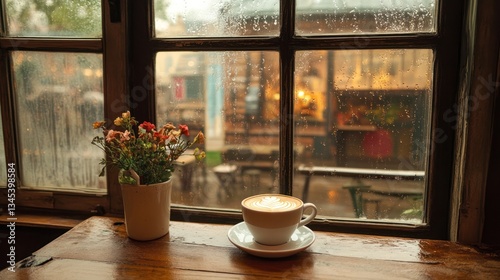 Rainy Day Coffee Break: Cozy Window View