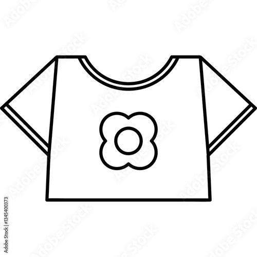 icon - flashion clothes - black outline