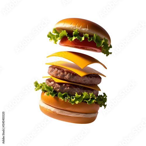 hamburger isolated on white