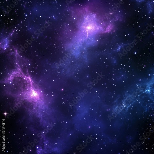 Wallpaper Mural Cosmic Nebula, Stars, Purple Galaxy Torontodigital.ca