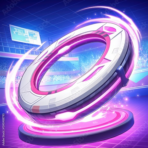 Futuristic Sports Ring in Arena