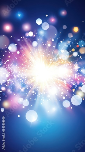 Bright Colorful Light Burst Background