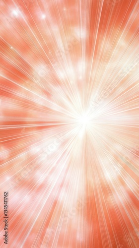 Radiant Light Burst, Peach Hues