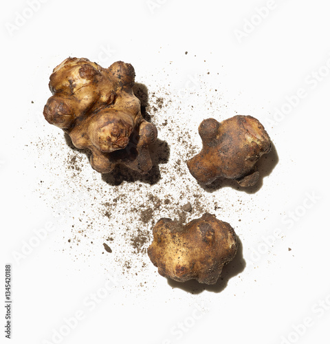 Raw Sunchokes with Soil
